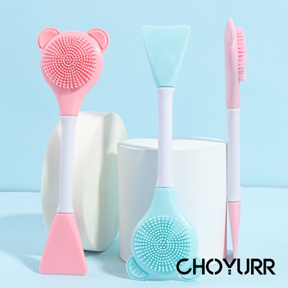 【COD】Kuas Masker Wajah Silikon Lembut Silicone DIY Manual Face Wash Brush Portable Mask Brush Alat Kecantikan Sikat Wajah-CH