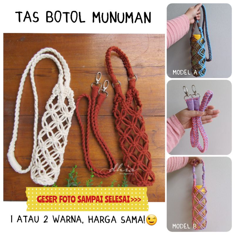 Jual Tas Tumblr Macrame Tas Tumbler Tas Botol Minum Macrame