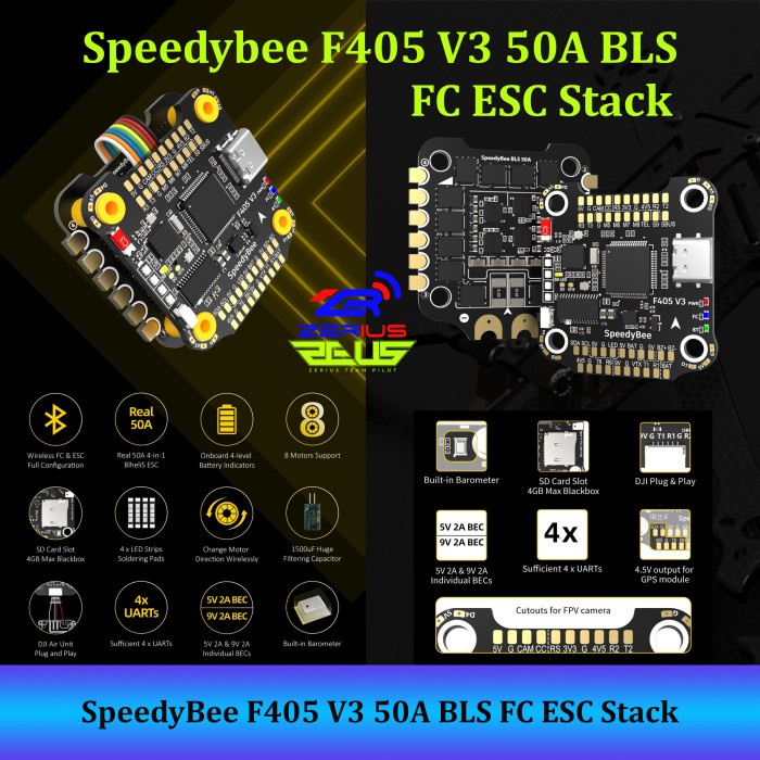 Terlaris Speedybee F405 V3 50A Bls 3-6S Fc Esc Stack With Bluetooth + Wifi