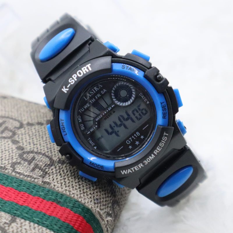 JAM TANGAN ANAK LASIKA G7118 model terbaru water resistance bisa Dibawa mandi