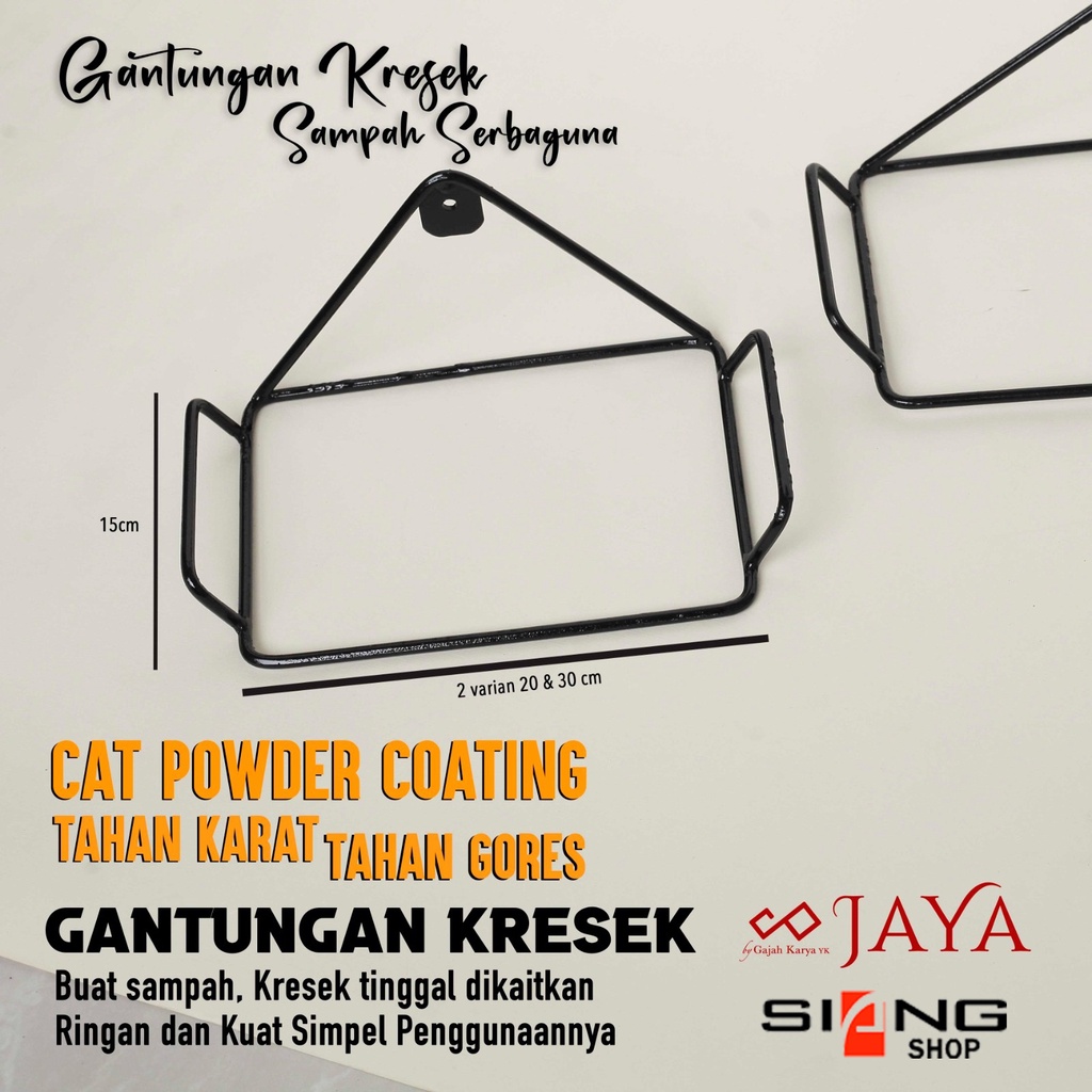 Gantungan Sampah ,gantungan plastik sampah ,gasam ,tempat sampah gantung ,trash bag holder, ukuran Besar dan kecil