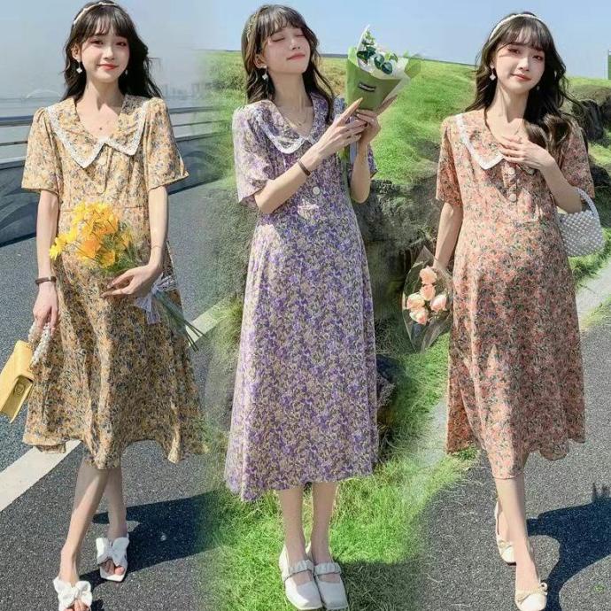 dress hamil korea bunga