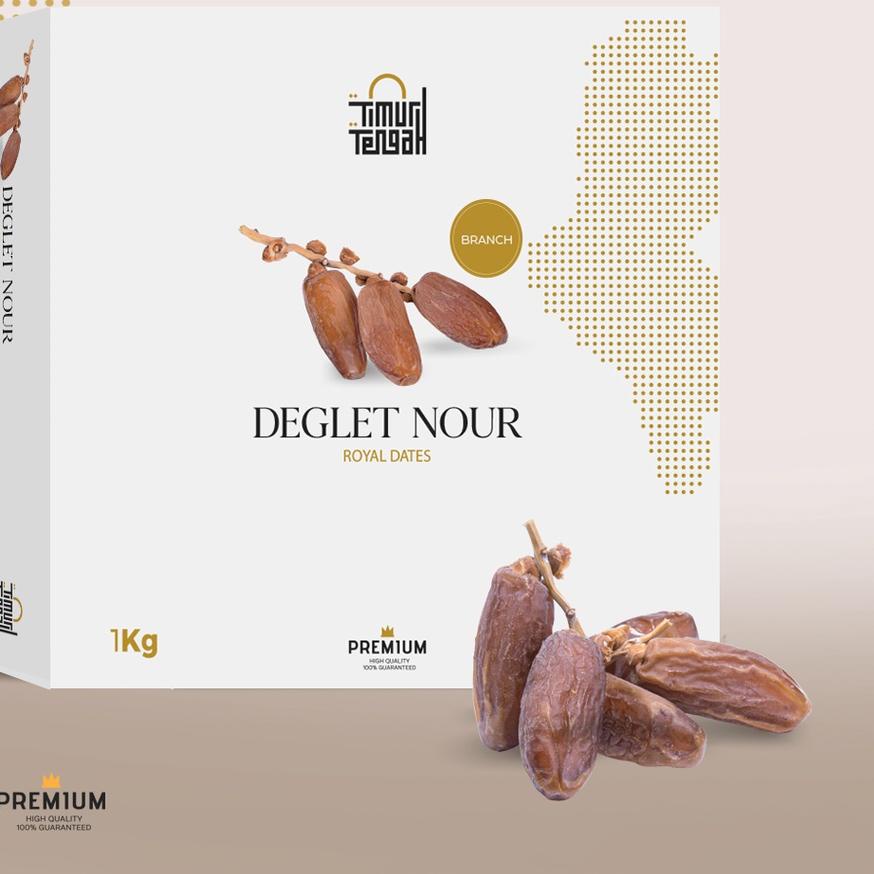

♘ Timur Tengah Kurma Tunisia Tangkai 1kg Deglet Noor Premium Original High Quality ☇