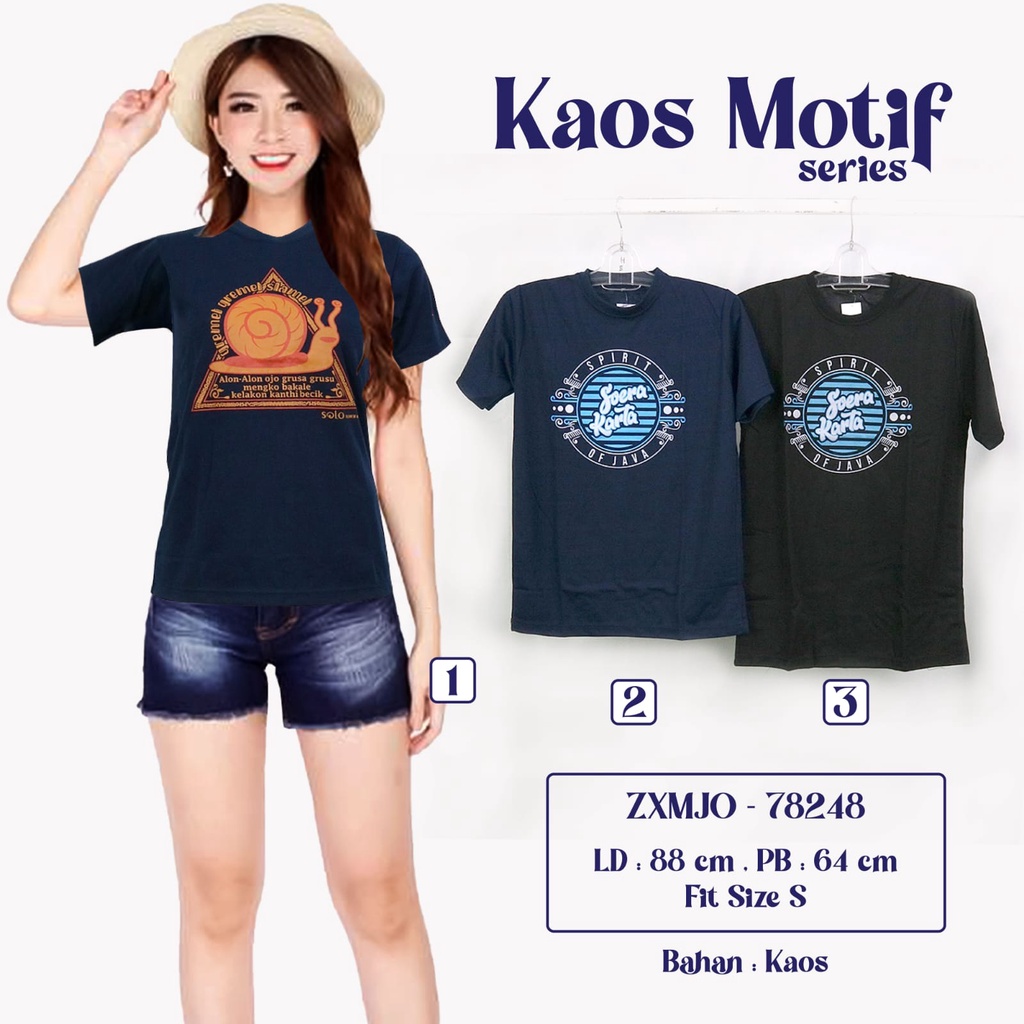 KAOS BATIK UNISEX KAOS BATIK BAHAN TEBAL NYAMAN DIPAKAI RIA BATIK SOLO