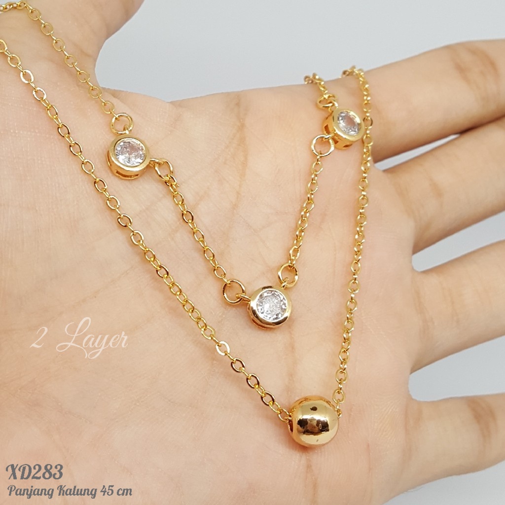 PGX Kalung Wanita Xuping Aksesoris Fashion Perhiasan Lapis Emas Premium - XD283