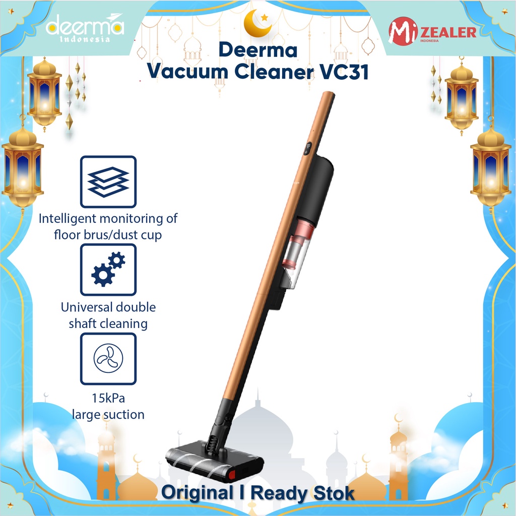 Deerma VC31 Cordless Vacuum Cleaner 15KPA Handheld Double Roller Brush Vacuum Cleaner For Bed And Sofa