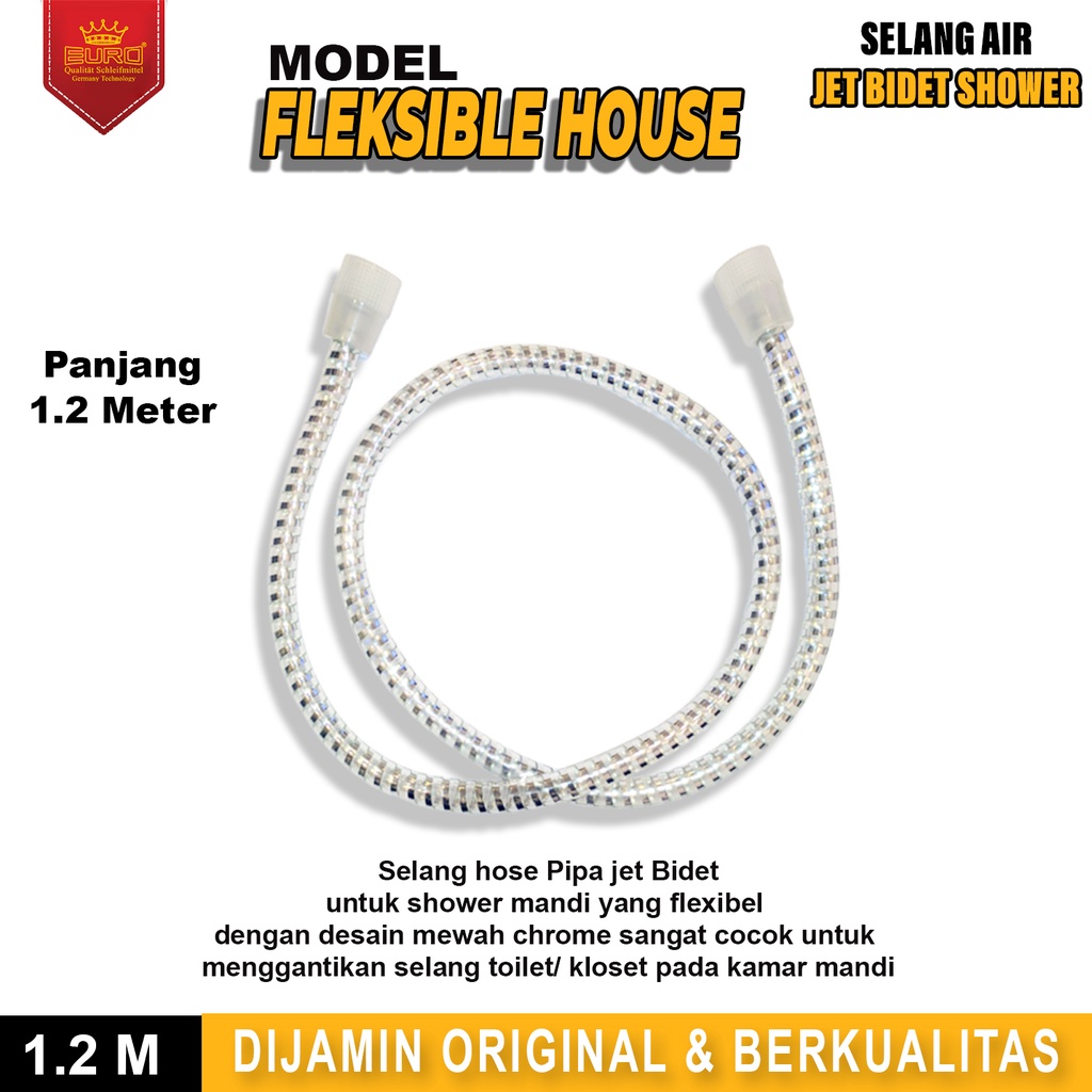 Selang Pipa Jet Bidet Shower Head Mandi Fleksibel Universal Hose 120cm