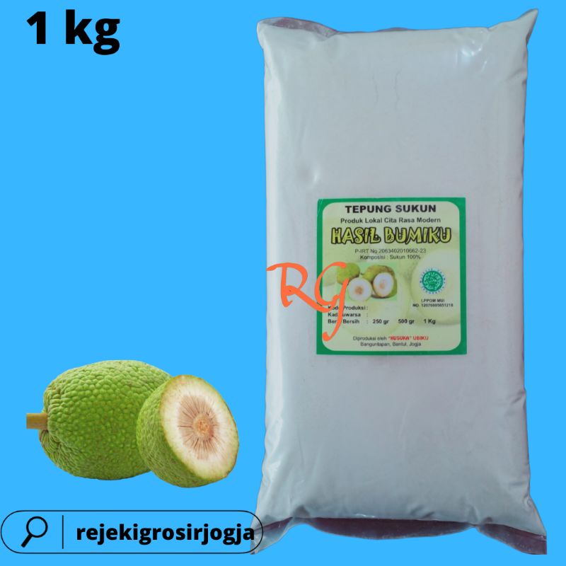 

Tepung Sukun Organik kemasan kemasan 1 KG/Bubuk Sukun Organik kemasan 1 kg