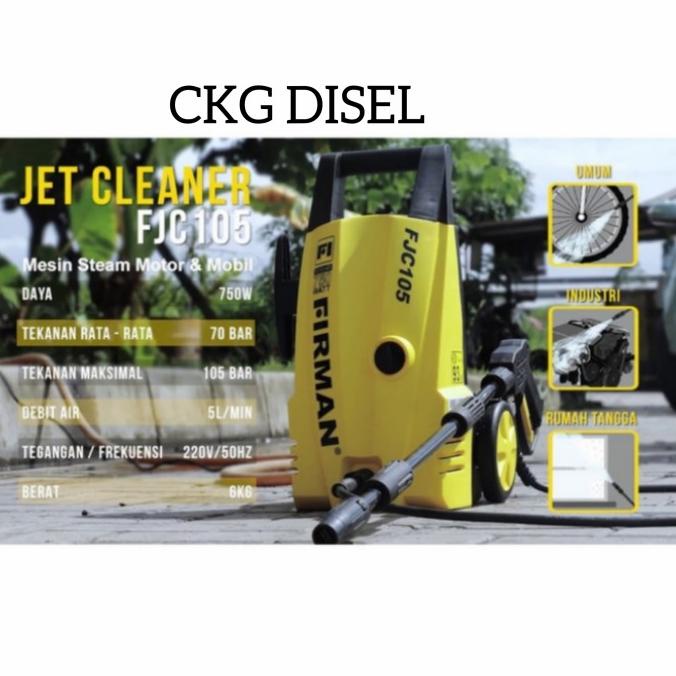 Alat Cuci Steam Motor Mobil Jet Cleaner Firman Fjc105