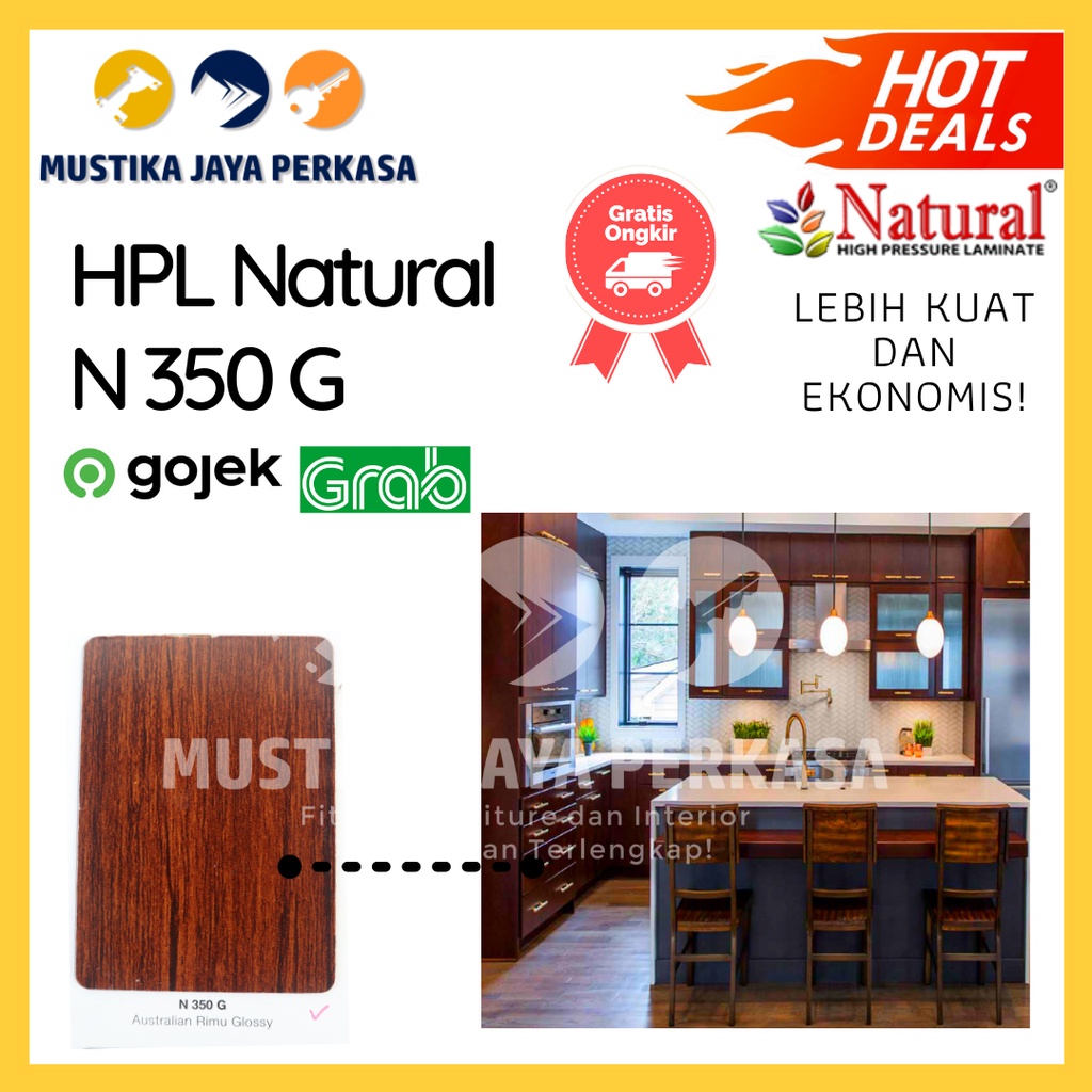 Natural HPL Natural Warna Solid  Colour Bukan HPL Taco HPL Woodgrain Emboss Putih Murah Varian 4