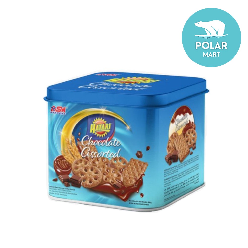 Hatari Chocolate Assorted Biscuit Kaleng 350 Gram