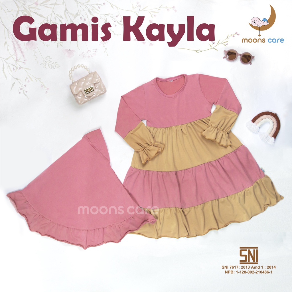 moons care SNI Gamis Renda kayla Anak Polos | Busana Gamis Muslim Anak Bayi Perempuan - gamis lebaran - gamis lebaran syari kualitas premium - gamis anak perempuan