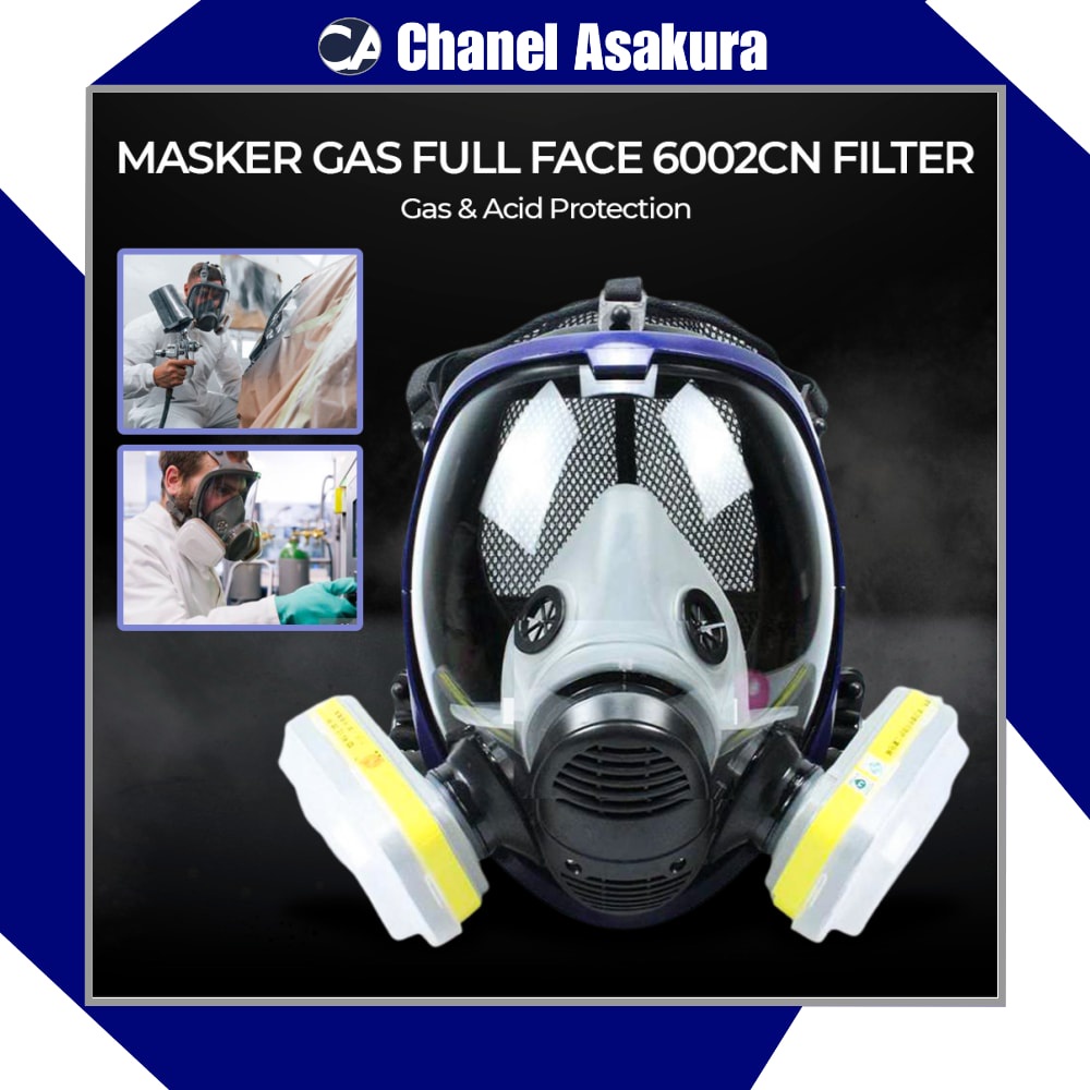 Masker Gas Acid Full Face 6002CN Filter - 6800