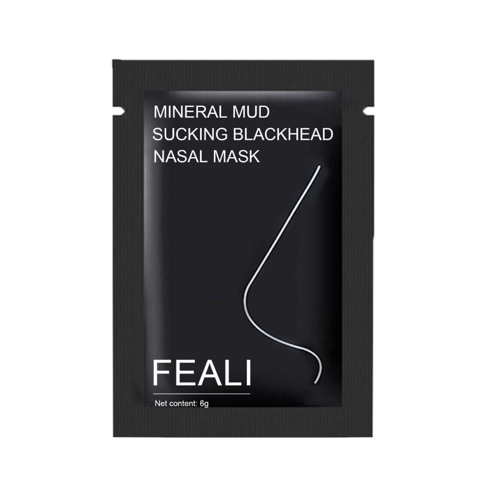 MASKER KOMEDO CAIR LANGSUNG PAKAI FEALI MINERAL MUD BLACKHEAD NASAL MASK ACTIVATED CARBON BLACKHEAD MASK