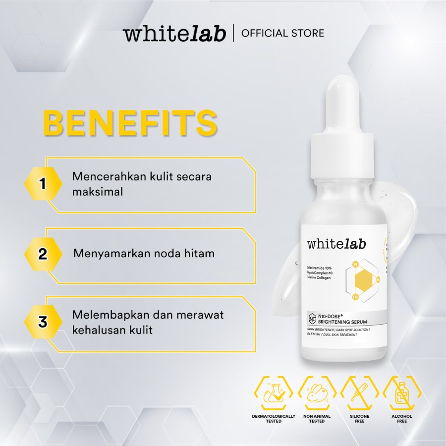 Bisa COD - Whitelab Brightening Booster Serum/ N5-DOSE+ / N10-DOSE+ NIACINAMIDE MARINE COLLAGEN