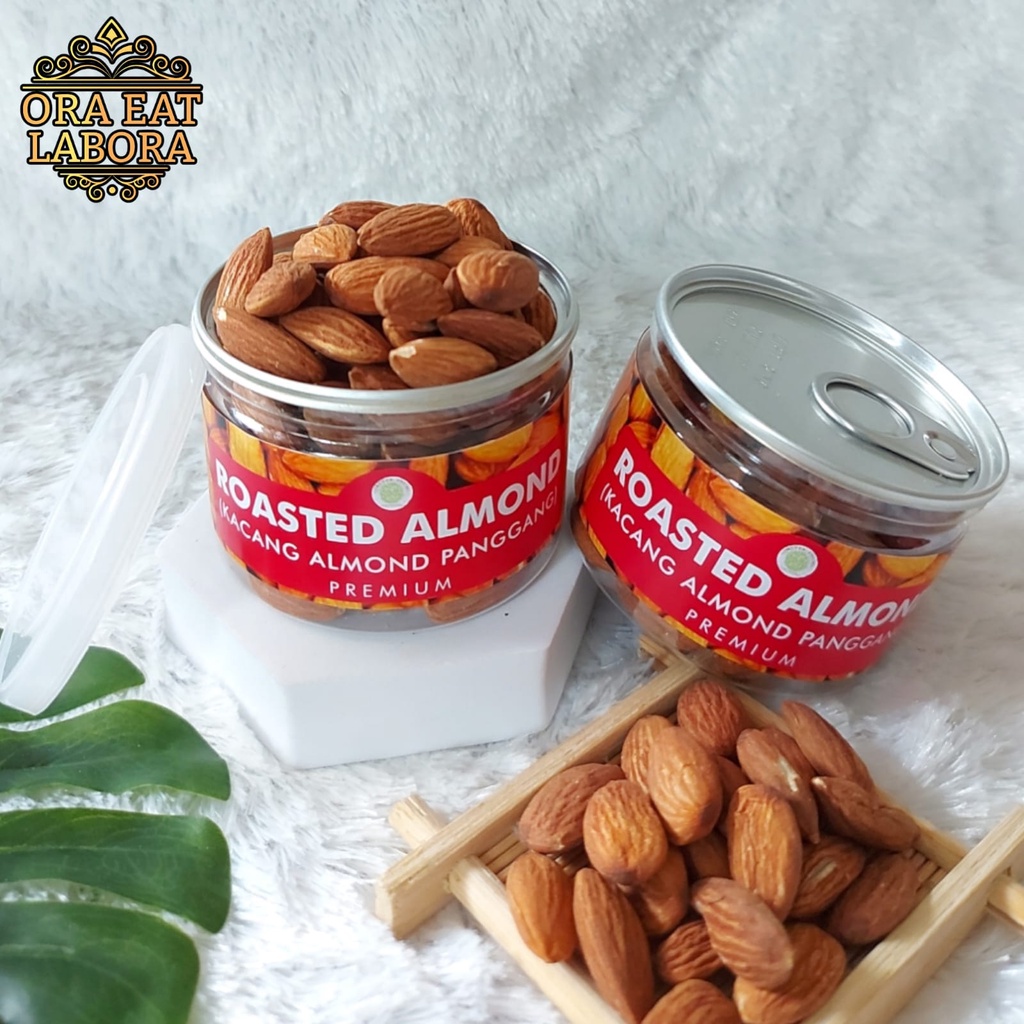 

Can Roasted Almond Kacang Almond Panggang Almond Oven Matang Kualitas Premium - Ora Eat Labora