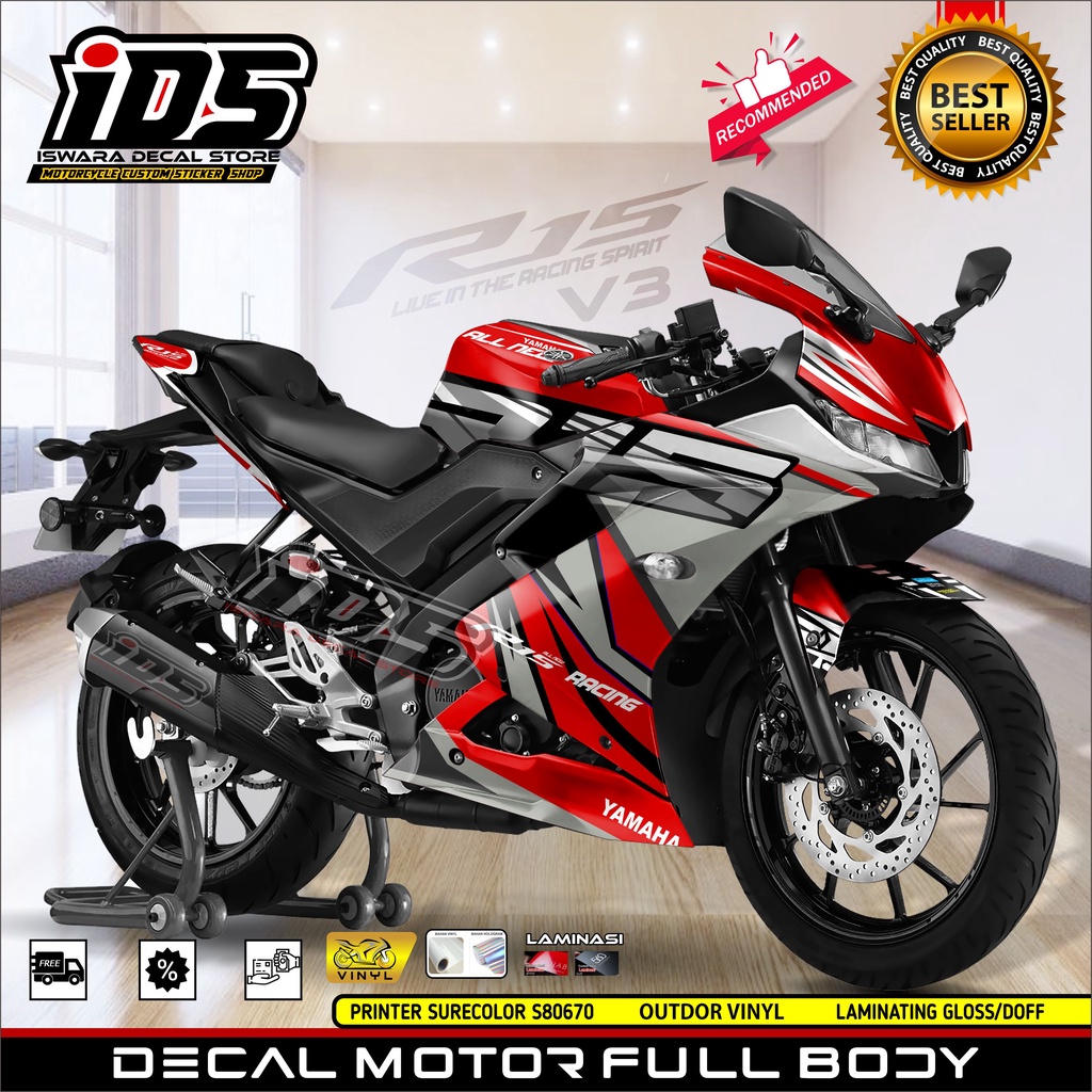 Decal R15 V3 Full Body Stiker R15 V3 Full Body Dekal R15 V3 Livery Racing
