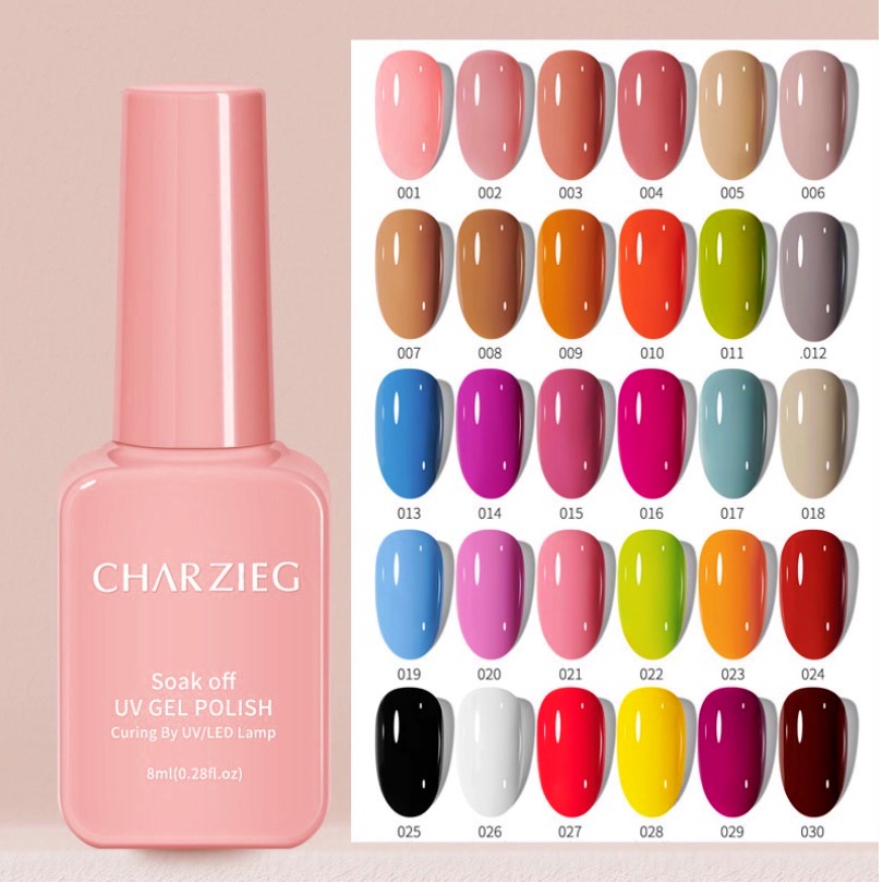 NEW CHARZIEG UV LED 8ml Kutek UV Gel Polish Kuku KU057