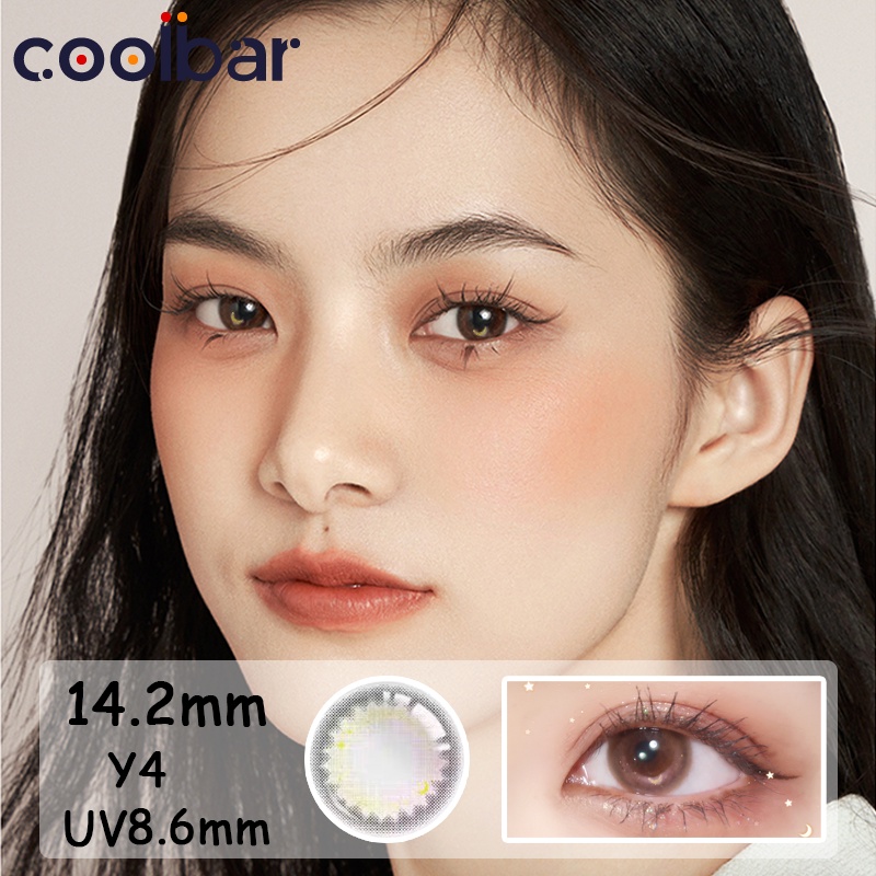 COOLBAR 1 pasang lensa kontak warna diameter 14MM softlens softlens mata softlens mata korea bulan/bintang