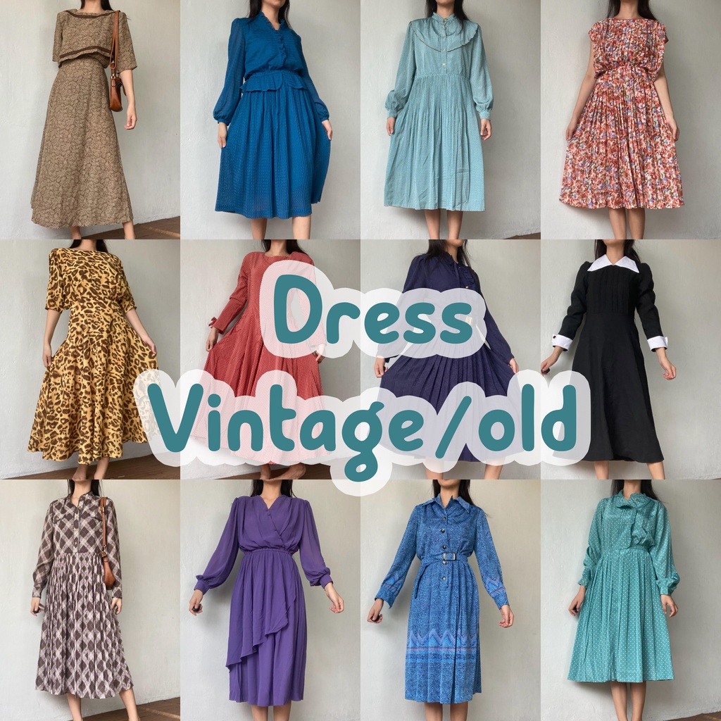 Dress Vintage Wanita / Vintage style wanita