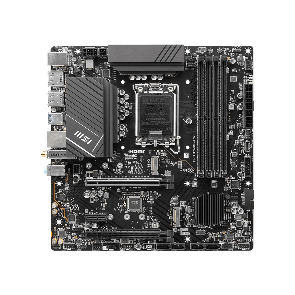 MSI PRO B760M-A WIFI DDR5 | MOTHERBOARD INTEL B760 LGA1700 mATX