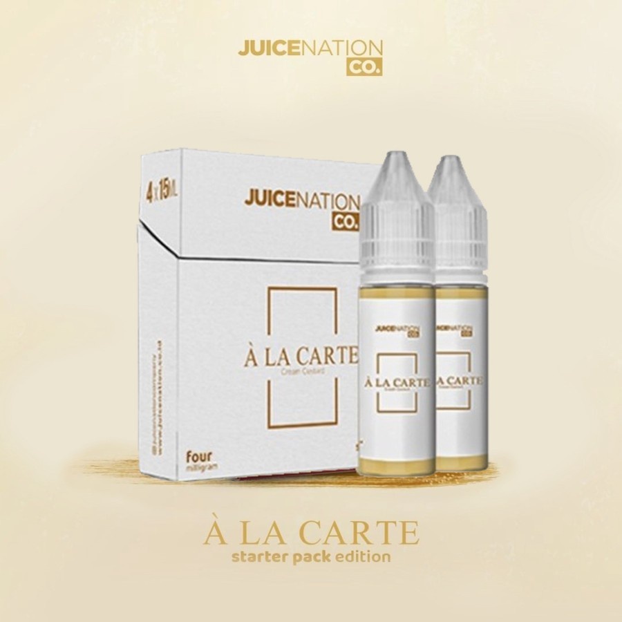 A LA CARTE STARTER PACK CREAM CUSTARD JUICENATION 4MG 4X15