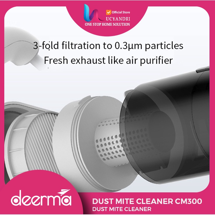 Deerma CM300 Anti Dust Mite Vacuum Cleaner Handheld Anti Tungau