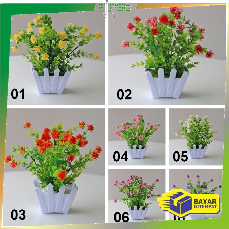 Bunga Hias Meja Plastik Bunga Artifisial Bunga Hias Rak Dinding