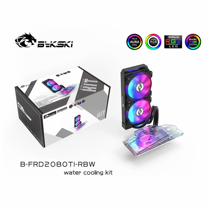 BYKSKI AIO GPU Cooler Water Block Cooling 240 Radiator RTX 2080 Ti