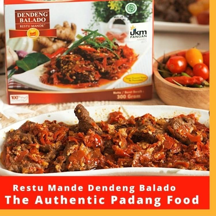 ☺ [Terlaris] Restu Mande Dendeng Sapi Balado Dendeng Kemasan 300 gram ➮