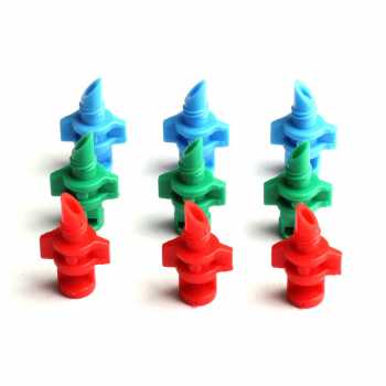[10 PCS] Alat Penyiraman Tanaman Tetes Otomatis / Water Mist Sprinkler Irigasi Air Taman Simple Nozzle 90 Degree / Kepala Nozzle Sprayer Untuk Alat Sistem Irigasi Pertanian Perkebuan Tanaman /Dripper Tanaman Untuk Selang / Mist Nozzle Sistem Irigasi Tetes