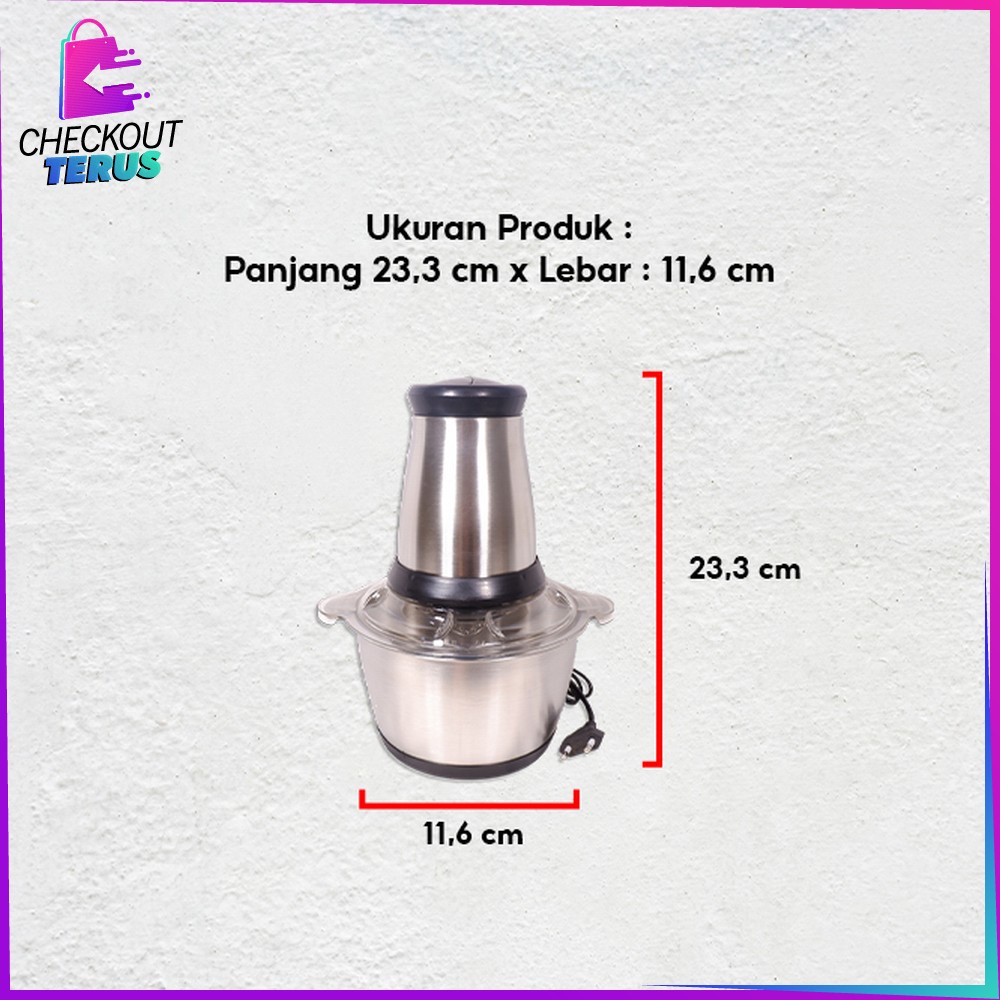 CT C499 Penggiling Daging Serbaguna Daging 2L Blender Elektrik Stainless Steel Portable Chopper Meat Grinde