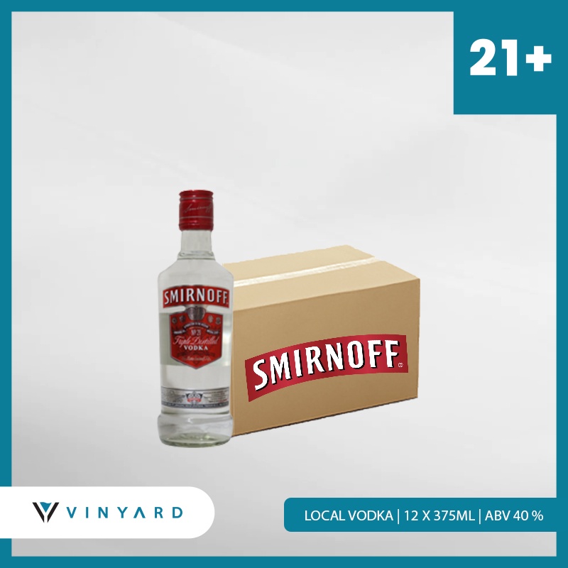 Smirnoff Vodka 375 ml 1 Karton ( 12 Botol )