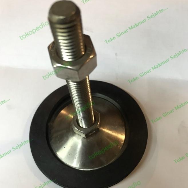 Adjuster Kaki Meja Stainless M12 Plus Karet