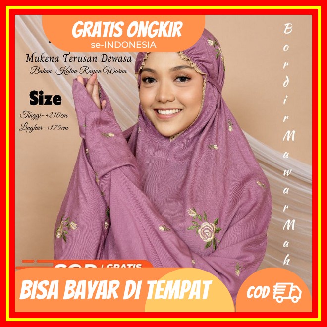 Mukena Dewasa Terbaru 2022 2023 Rukuh Remaja Lajuran Tebal Terusan Parasut Jumbo Mewah Elegan Murah 