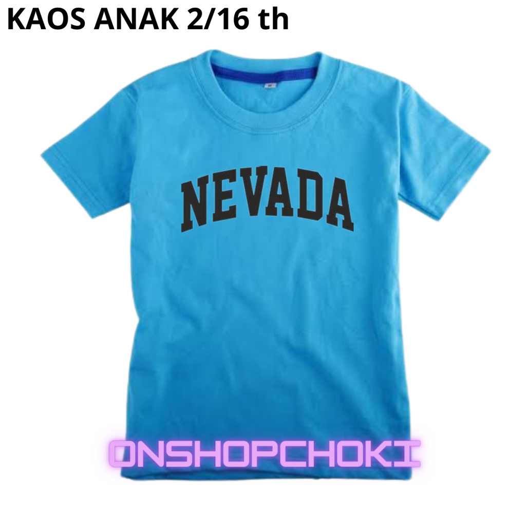 Kaos Anak Cewek/Cowok Unisex Logo NVD Usia 2/16Th Kaos Oblong Anak/Anak Pakaian Anak Laki/Laki