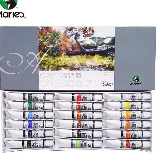 

☛ Cat Akrilik Maries Acrylic Colour set 18 ✤