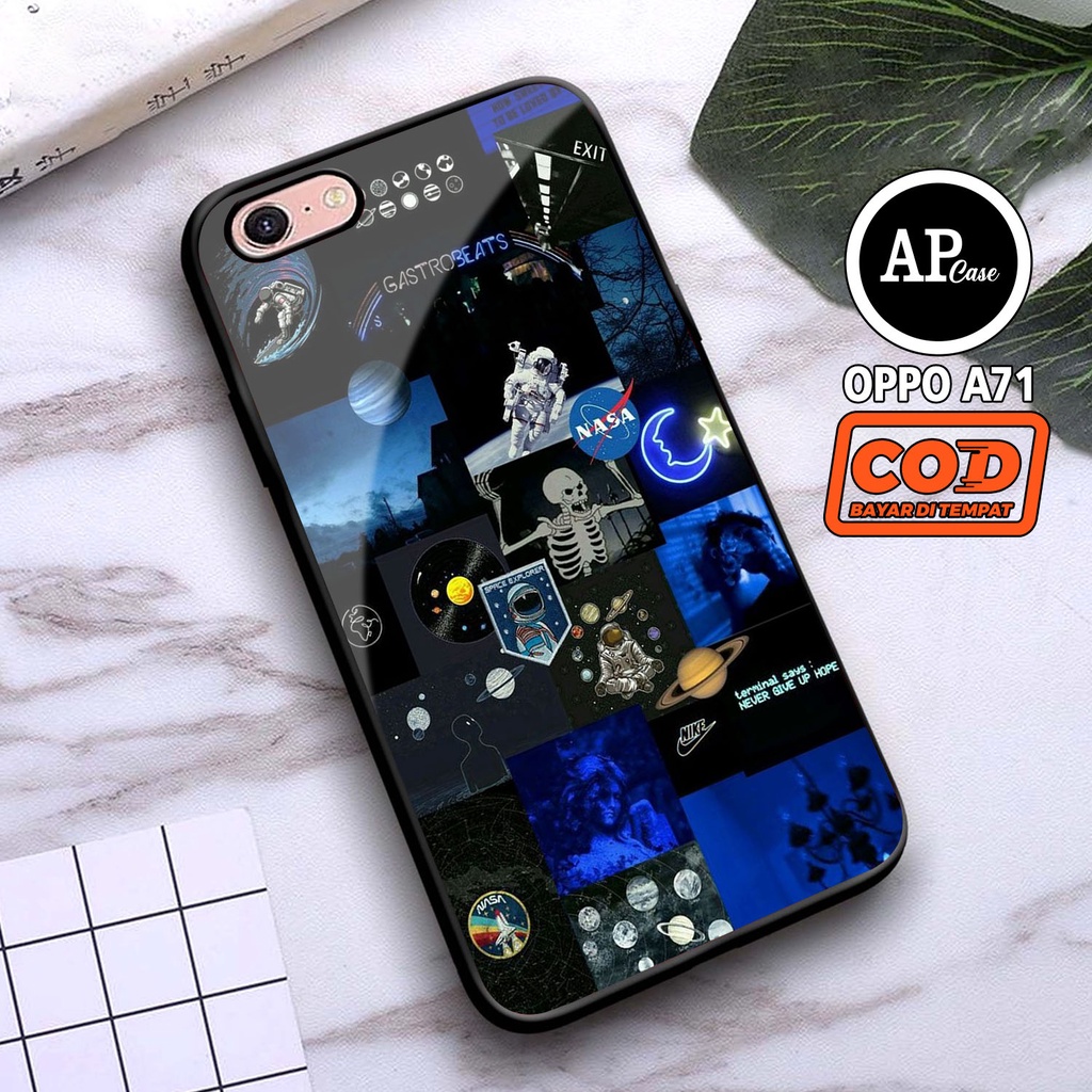 Casing OPPO A71 Hardcase 2D Glossy Case Motif Nasa