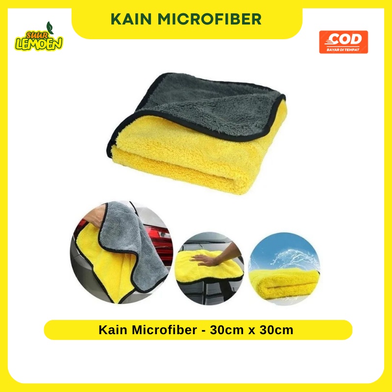 Kain Lap Microfiber 30x30 Motor Lap Kaca Meja Lembut Serap Air Lap Meja Motor Microfiber Lap mobil