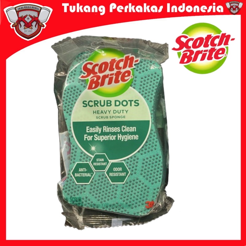 Scotch brite 3M sabut spons scrub dots daya gosok kuat HD