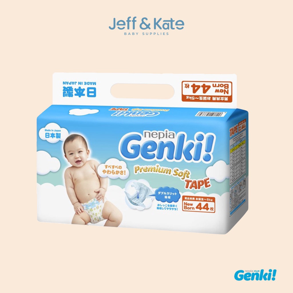 Pampers Lembut Tape NB 44 (pack) Nepia Genki