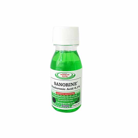 SANORINE HIJAU OBAT KUMUR MEMPERCEPAT PENYEMBUHAN SARIAWAN 80ML