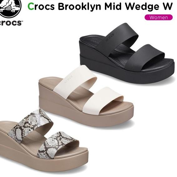 REKOMENDASI Crocs / Crocs Brooklyn Mid Wedge / Sandal Wedges / Sandal Crocs / Crocs Wanita / Crocs W