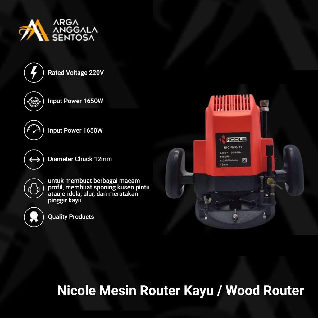 Nicole Mesin Router Kayu / Wood Router