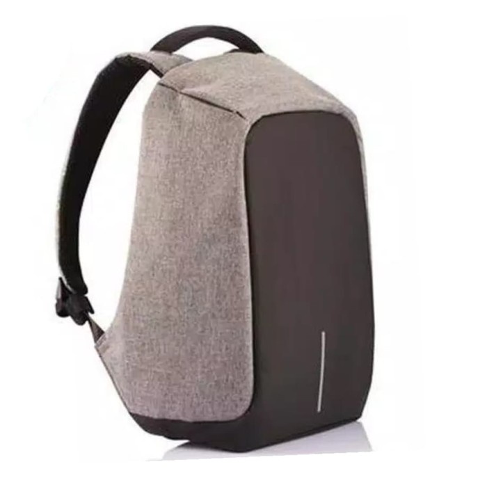 Tas Ransel Pria tas sekolah ransel laptop merah pria wanita berkwalitas murah grosir - Abu-abu Muda(