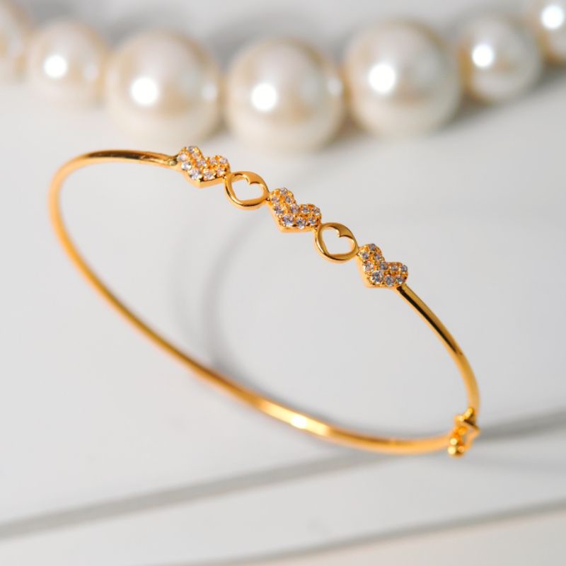 Gelang Emas Pipo Plat 5 Waru Variasi Waru Mata Feat Lubang - Toko Emas Gadjah