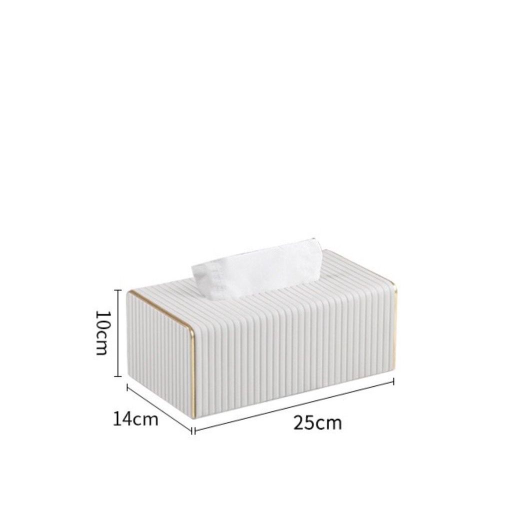 Kotak Tisu / Tissue Box Mewah Dengan Garis Gold