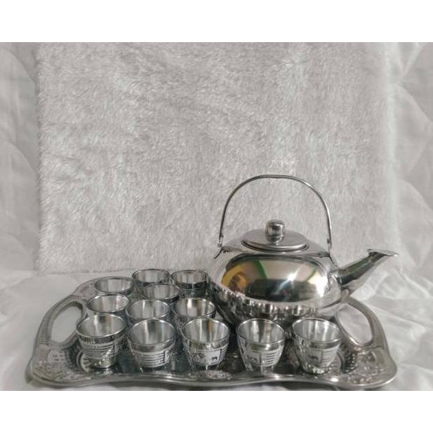 KB285 1 SET TEKO, GELAS DAN NAMPAN UNTUK AIR ZAM ZAM || HAJI UMROH