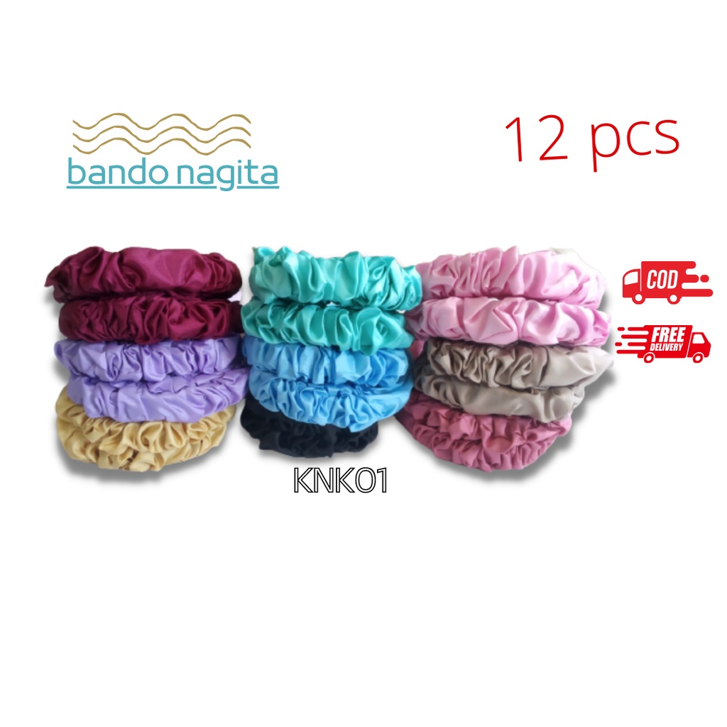 GROSIR Bando Scrunchie Bando Nagita Slavina Lusinan 12 Pcs