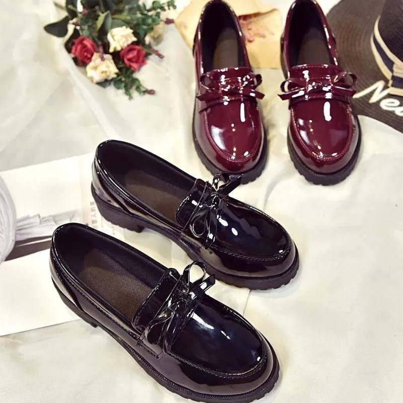 SEPATU WANITA LOAFERS OOTD GLOSY PITA DOCMART JESSY 009